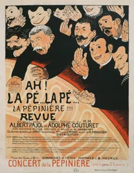 «Ah! La Pé... la Pé... La Pépinière!!!», plakat for en varietéforestilling på Concert de la Pépinière, 1898